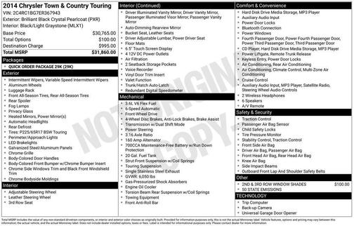2014 Chrysler Town & Country Touring