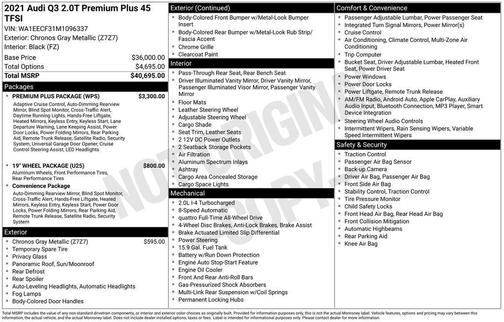 2021 Audi Q3 45 S line Premium