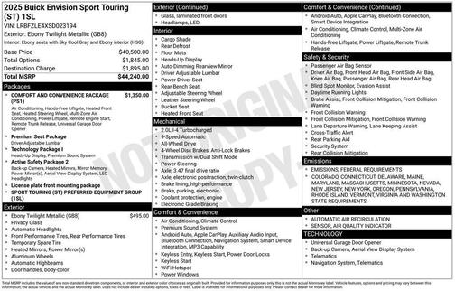 2025 Buick Envision Sport Touring