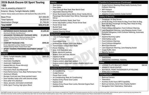 2026 Buick Encore GX Sport Touring