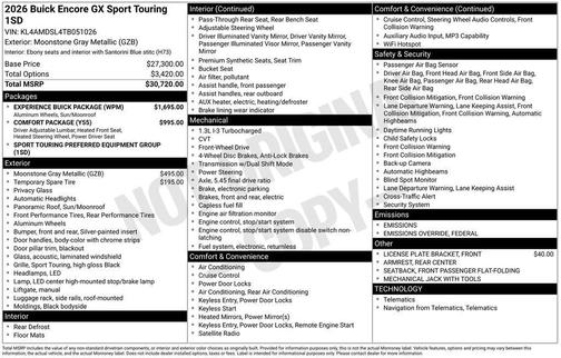 2026 Buick Encore GX Sport Touring