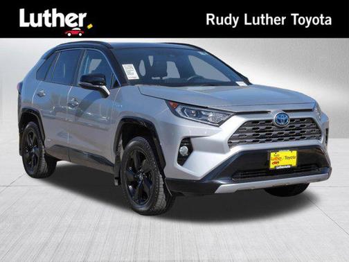 Silver Sky Metallic/Midnight Black Metallic 2021 Toyota RAV4 Hybrid SE
