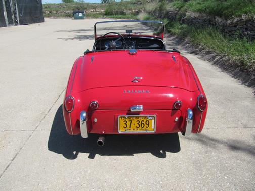 Red 1959 Triumph TR3A