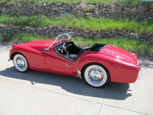 Red 1959 Triumph TR3A