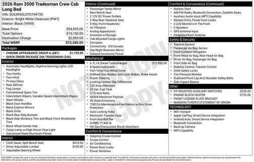 2026 RAM 3500 Tradesman