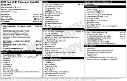 2026 RAM 3500 Tradesman