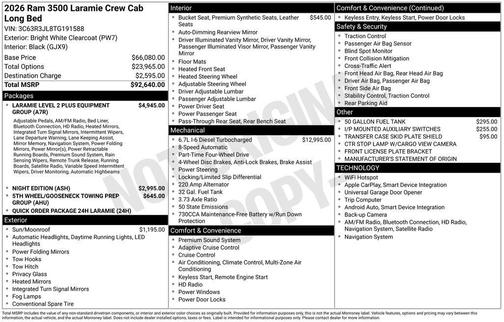 2026 RAM 3500 Laramie