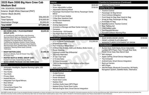2025 RAM 3500 Big Horn