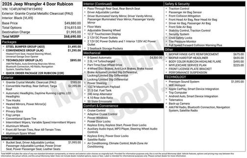 2026 Jeep Wrangler Rubicon
