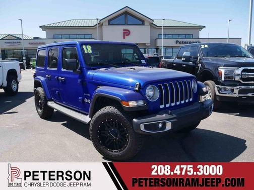 Ocean Blue Metallic 2018 Jeep Wrangler Unlimited Sahara