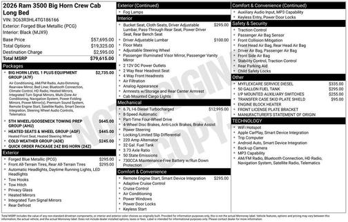 2026 RAM 3500 Big Horn