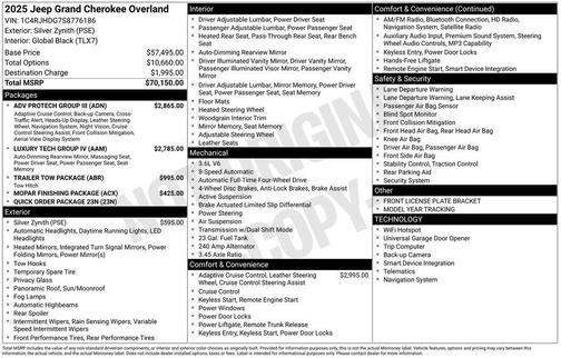 2025 Jeep Grand Cherokee Overland