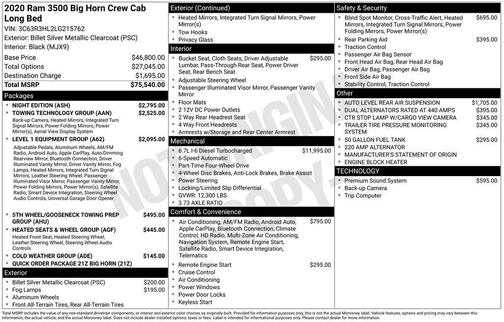 2020 RAM 3500 Big Horn