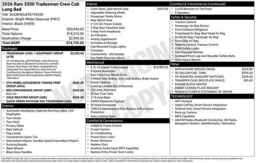 2026 RAM 3500 Tradesman