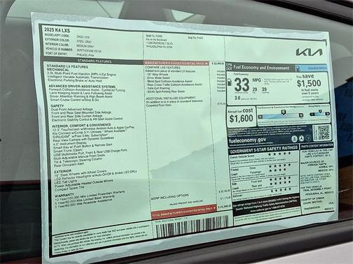 2025 Kia K4 LXS