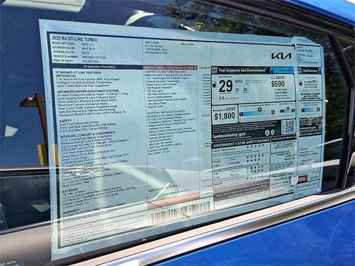 2025 Kia K4 GT-Line Turbo