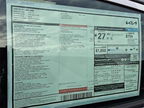 2026 Kia K5 GT-Line