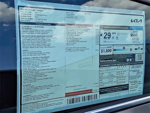 2025 Kia K4 GT-Line Turbo