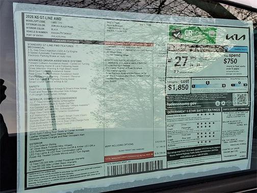 2026 Kia K5 GT-Line AWD