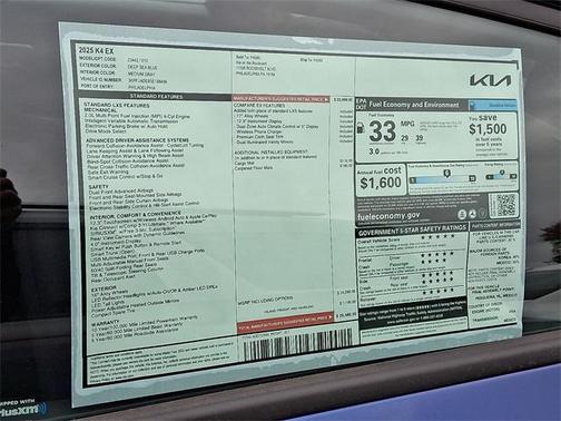 2025 Kia K4 EX