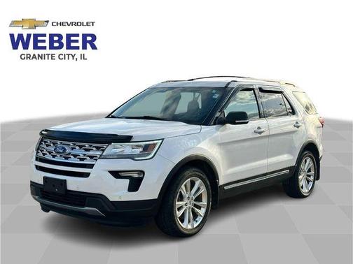 White Platinum Clearcoat Metallic 2019 Ford Explorer XLT