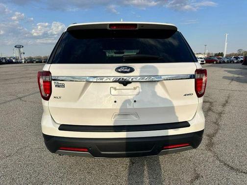 White Platinum Clearcoat Metallic 2019 Ford Explorer XLT