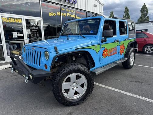 Blue 2012 Jeep Wrangler Unlimited Sahara