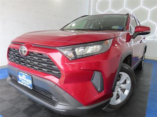 Red 2021 Toyota RAV4 LE