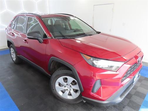 Red 2021 Toyota RAV4 LE