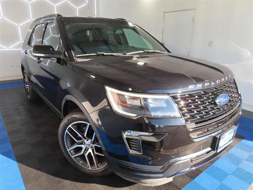 Black 2019 Ford Explorer sport