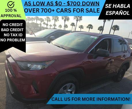 Red 2021 Toyota RAV4 LE