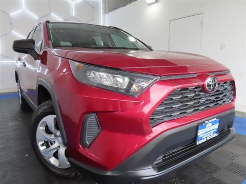 Red 2021 Toyota RAV4 LE