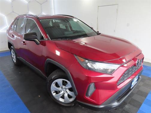 Red 2021 Toyota RAV4 LE