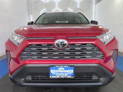 Red 2021 Toyota RAV4 LE