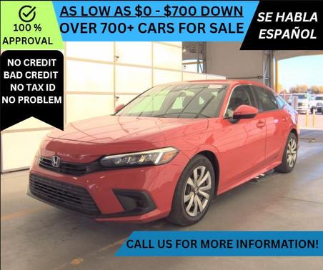 Red 2022 Honda Civic LX