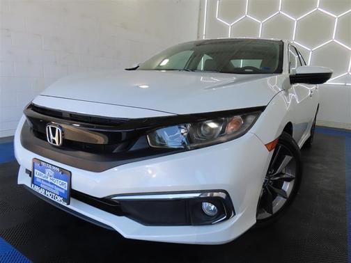 White 2021 Honda Civic EX