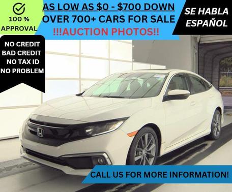White 2021 Honda Civic EX