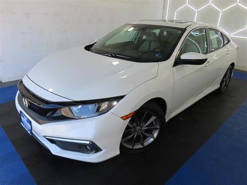 White 2021 Honda Civic EX