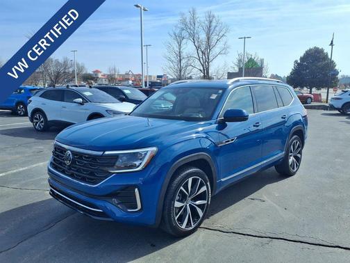 Mountain Lake Blue Metallic 2025 Volkswagen Atlas 2.0T SEL Premium R-Line 4MOTION
