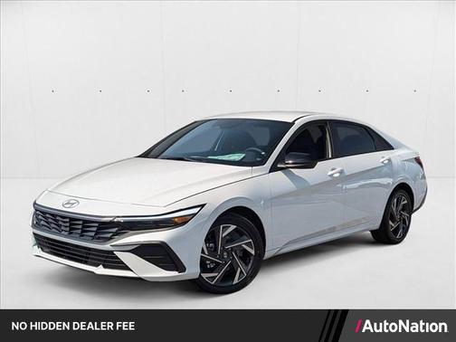 Serenity White 2025 Hyundai ELANTRA HEV SEL Sport