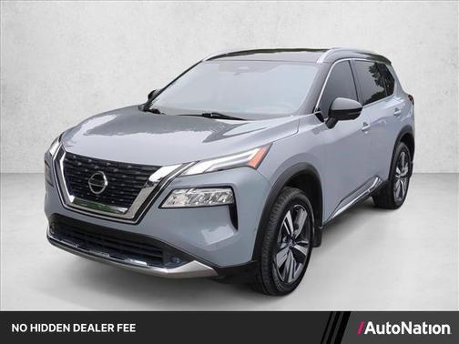 Boulder Gray Pearl/Super Black 2021 Nissan Rogue Platinum
