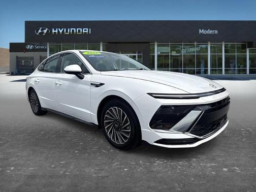 White 2025 Hyundai SONATA Hybrid SEL