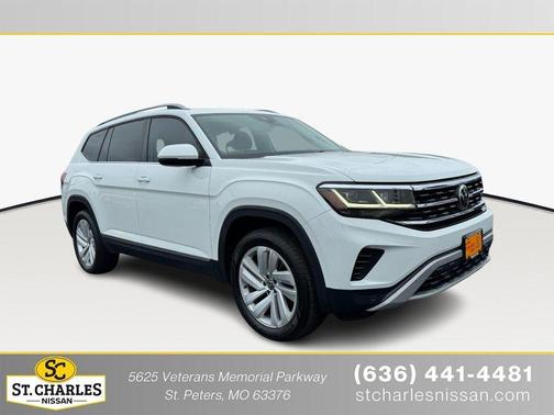 Pure White 2021 Volkswagen Atlas 3.6L SEL