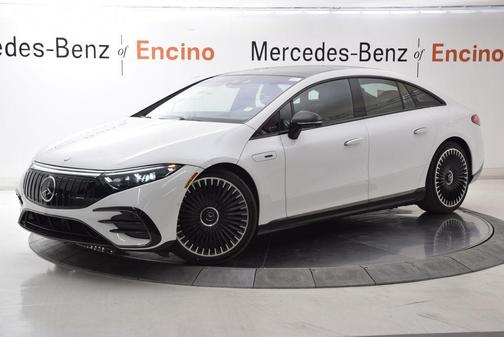 Moonlight White 2025 Mercedes-Benz AMG EQS 4MATIC