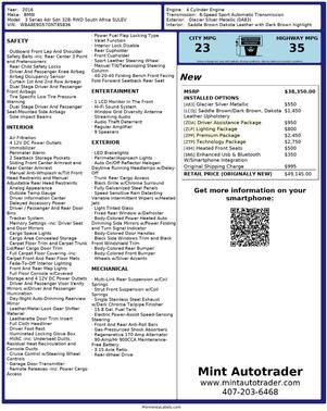 2016 BMW 328 4dr Sdn 328i RWD SULEV