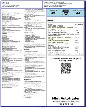 2021 BMW M3 Competition Sedan