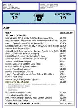 2018 Bentley Bentayga W12 Signature