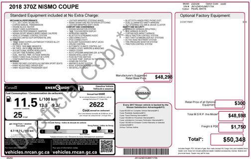 2018 Nissan 370Z NISMO Tech