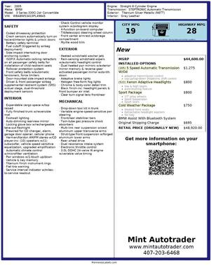 2005 BMW 330 CONVETIBLE 2DR