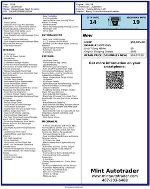 2016 Land Rover Range Rover Sport 5.0L Supercharged Dynamic